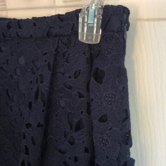 Navy blue crochet blouse & skirt set - Picture 5 of 5